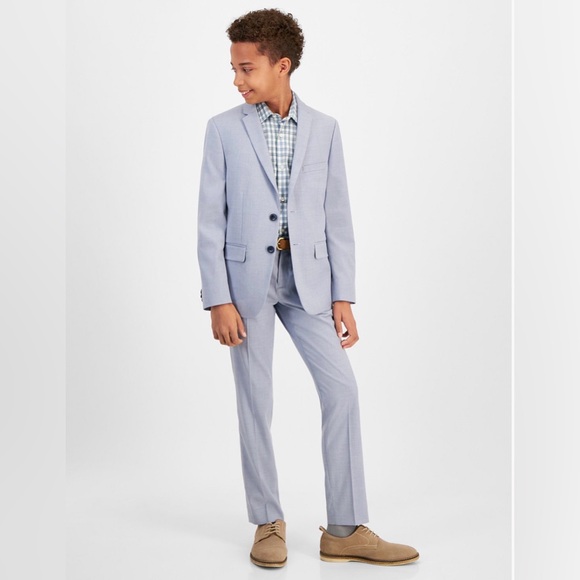 Michael Kors Big Boys Classic Blue Suit Size 16R